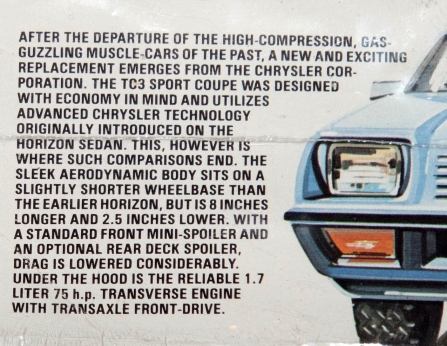 Okay, if you say so! This is a very odd bit of write-up. It's informative, but very much an indictment of anyone who liked muscle cars. Talk about a product of its times!