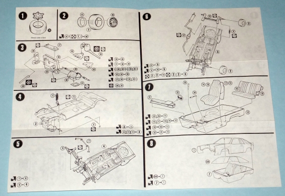 The rest of the instructions aren't any more complicated. The lower-than-MPC piece count makes this kit more approachable by a less-experienced modeller. 
